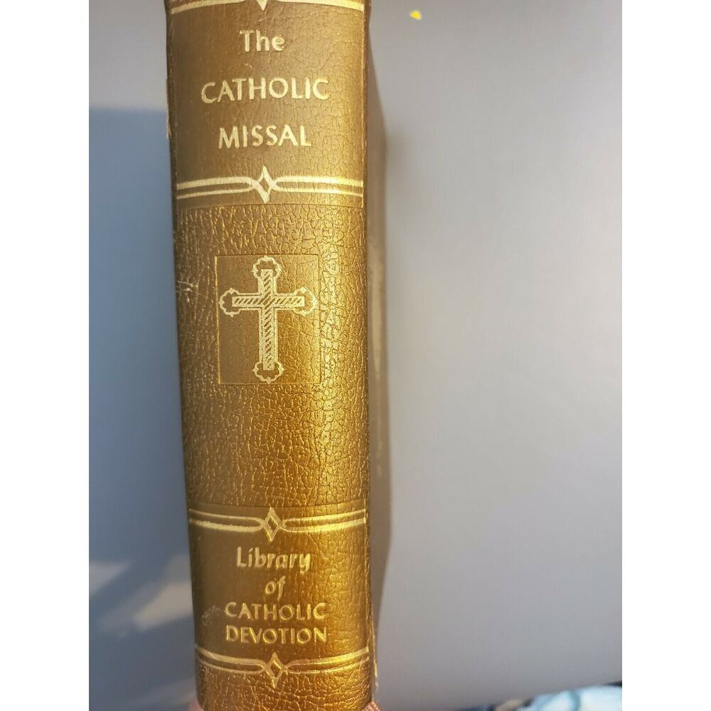 The Catholic Missal Library of Catholic Devotion Metallic Gold 1960 - Picture 2 of 6